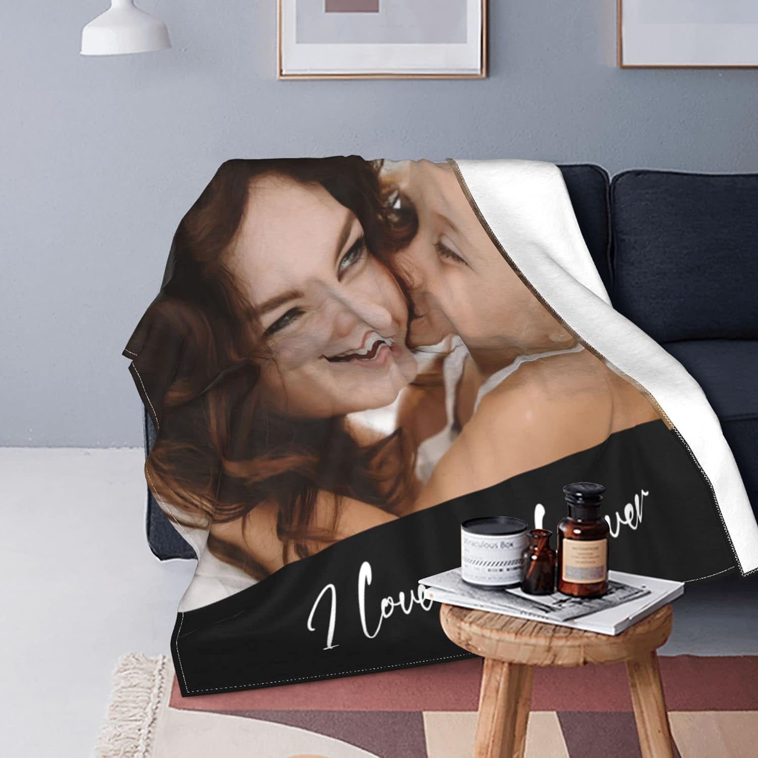 Customized Blankets with Photos Personalized Picture Collage Throw Blanket Soft Using My Own Photo Custom Personalized Christmas Warm Gifts for Women Men Family Friends