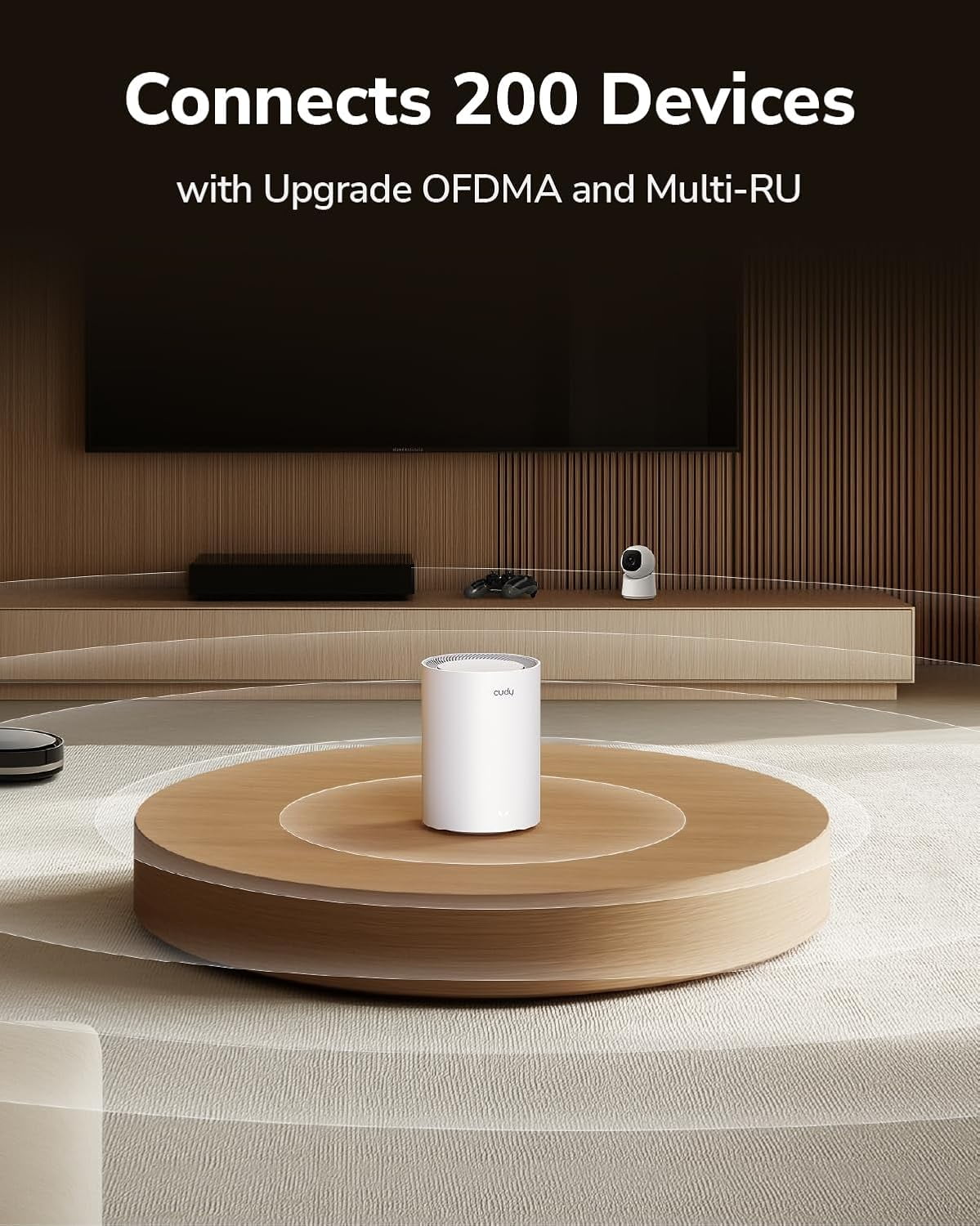 Cudy - Dual Band BE3600 Wi-Fi 7 Mesh System, 3.6 Gbps 160 Mhz, 2900 Sq.ft, 3 Gigabit Ports, Multi-VPN, Cudy APP