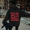 thumbnail image 4 of Text Me When It's Christmas Hoodies for Women Long Sleeve Y2K Graphic Hooded Sweatshirt with Pockets Pullover Tops, 4 of 8