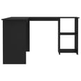 thumbnail image 5 of Study Table Inlife L-Shaped Corner Desk Black 47.2"x55.1"x29.5" Chipboard, 5 of 6
