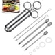 thumbnail image 1 of Stainless steel barbecue spice marinade syringe All stainless steel parts with 1 x 60ml sprayer, 1 of 5