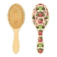thumbnail image 2 of JSTEL Frog Strawberry Hair Brush for Women Men Natural Wood Detangler Brushes for All Hair Types Hairbrush for Wet & Dry, 2 of 7
