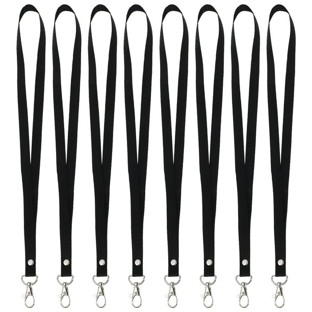 EeaseMX 8 tarjetas escolares DIY, cordones para tarjetas de trabajo, fundas con hebillas para colgar en el cuello.