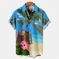 thumbnail image 5 of Camisas hawaianas de verano para hombre, camisas con estampado 3D para vacaciones en la playa, blusas casuales de manga corta para hombre, 5 of 5