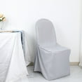thumbnail image 2 of Balsa Circle 6 Silver Solid Polyester Banquet Chair Covers Slipcovers Party Linens, 2 of 8