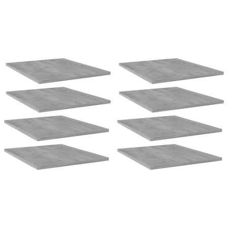 

Loewten Bookshelf Boards 8 pcs Concrete Gray 15.7 x19.7 x0.6 Engineered Wood