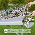 thumbnail image 6 of Leopard and Tiger Pattern Square Fitted Tablecloth with Elastic Edge,Square Table Cover,Washable Elastic Table Cover for Home Kitchen Party Decor 34"x34", 6 of 6