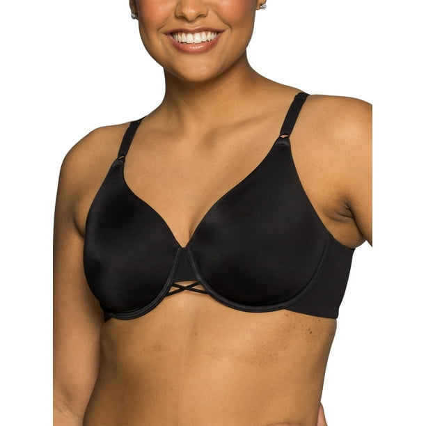 Radiant by Vanity Fair Womens Back Smoothing Underwire Bra, 40G, XBlack 