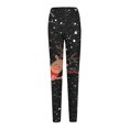 thumbnail image 4 of Pantalones largos de cintura alta con estampado de Navidad informal de moda para mujer Pompotops ulkah938435, 4 of 6