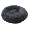 thumbnail image 5 of Cama redonda de gran tamaño lavable para perros y gatos con almohada Cesta de lujo para mascotas - 100 x 100 cm - Gris JAMW Sencillez, 5 of 5