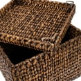thumbnail image 3 of BIRDROCK HOME Storage Cube Box with Lid - Brown Wash Seagrass, 3 of 3
