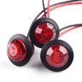 thumbnail image 2 of 10 Pack Red Rock Round Side Marker Lights LED Button Lights Truck Trailer Lights) -, 2 of 4