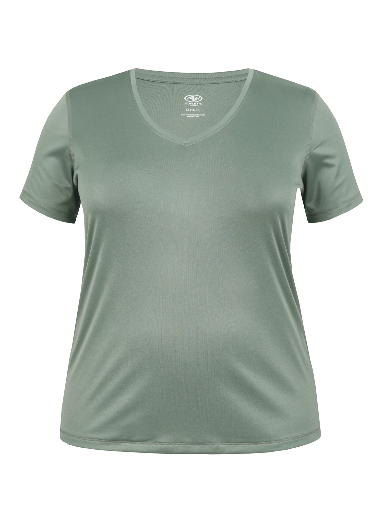 Athletic Works Women's and Women's Plus Core Active V-Neck T-Shirt, Sizes XS-4X