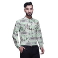thumbnail image 3 of BESTMAN Mandarin Men CollarÂ&nbsp;ShirtsÂ&nbsp;Regular Fit Printed Mens Short Kurta Shirt Mint Green, 3 of 6