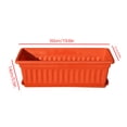 thumbnail image 1 of Planting Pot Home Garden Plant Tray Drainage Hole Vegetable Flower Planter Rectangular Planting Pot 3pcs Resin Planting Pot, 1 of 10