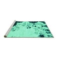 thumbnail image 2 of Ahgly Company Machine Washable Indoor Rectangle Abstract Turquoise Blue Modern Area Rugs, 5' x 8', 2 of 4