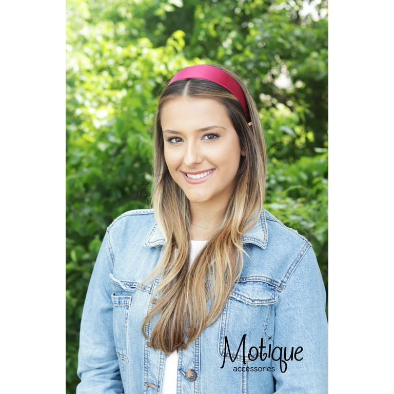 SATIN HAIR BAND BROAD MAROON SATIN HAIR BAND BROAD MAROON