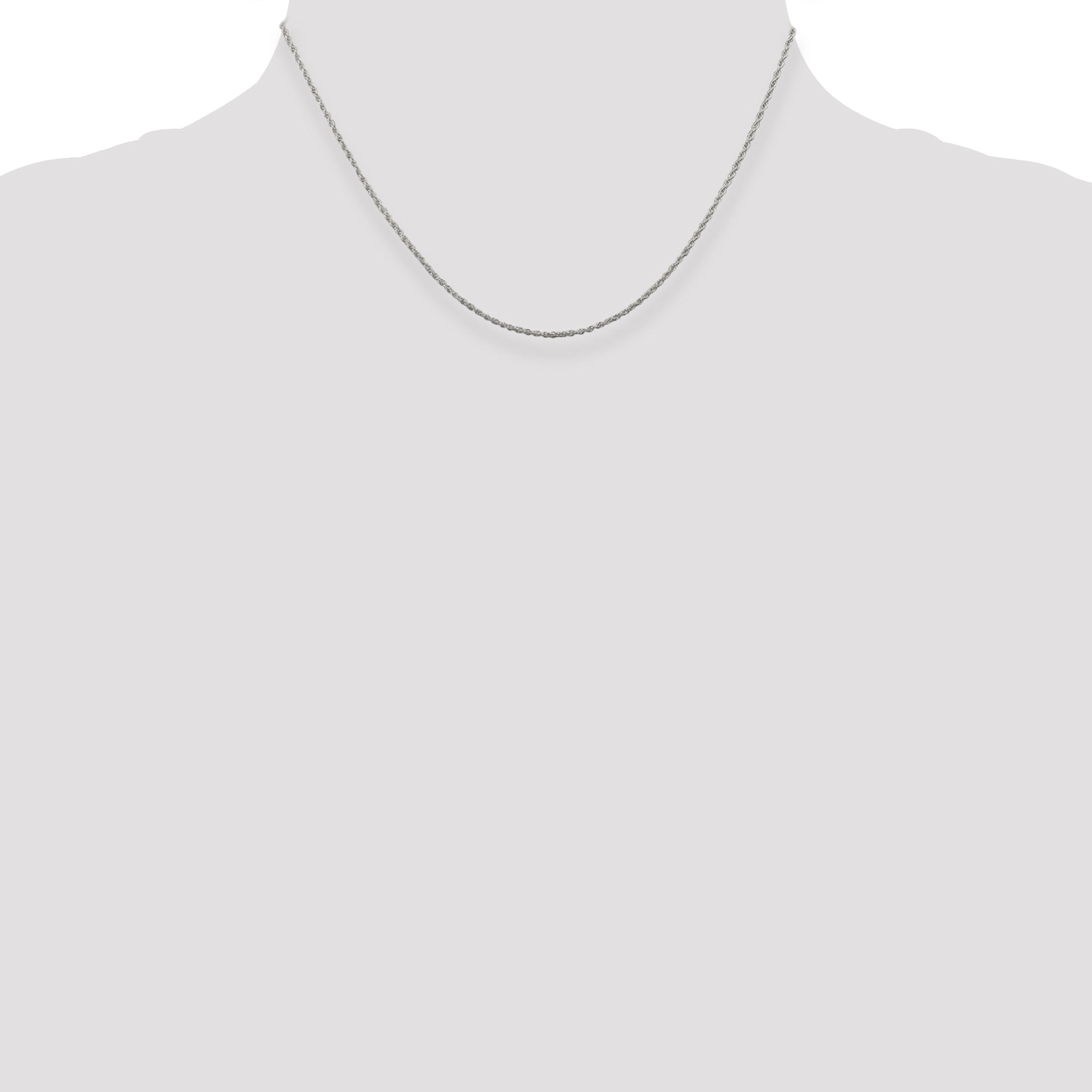 Solid 925 Sterling Silver 1.3mm Loose Rope Chain Necklace