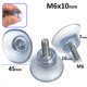 thumbnail image 3 of Ganchos de ventosa con vástago de tornillo M6 M8, almohadillas de ventosa transparentes, soporte adhesivo fuerte para puerta de pared de baño de vidrio de coche, 2/5/10/20 piezas, 3 of 5
