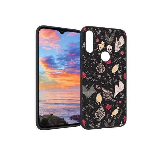 Magical-black-cats-Witchy-Skulls-6 Phone Case, Degined for Moto E 2020 Case Men Women, Flexible Silicone Shockproof Case for Moto E 2020