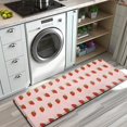 thumbnail image 3 of Red Strawberry Plants Fruit Pink Pattern Kitchen Rug Mat,Kitchen Runner Rugs Non Skid Washable,Decorative Kitchen Floor Mats for Kitchen,Sink,Laundry,17"x47.2", 3 of 7