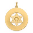 thumbnail image 4 of FJC Finejewelers 14 kt Two Tone Gold Solid Star and Torah Inside Frame Charm 35 x 28 mm, 4 of 6