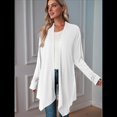 thumbnail image 4 of Chaqueta Informal de Cuartos y Abertura Frontal para Mujer, Abrigo Ligero y Moderno con Abertura Frontal. M, 4 of 9