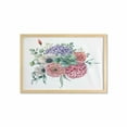 thumbnail image 1 of Plant Watercolor Wall Art with Frame, Scenery of Hydrangea Bouquet Wildflowers Feminine Painting, Printed Fabric Poster for Bathroom Living Room, 35" x 23", Multicolor, by Ambesonne, 1 of 2