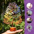 thumbnail image 2 of Seven Chakra Crystal Tree Good Luck Showpiece for Home Decor Items Crystals Gemstones Bonsai Money Tree for Good Luck, Decoration Gift Item, Multicolor Golden Wire-8-10 Inches-200 Beads, 2 of 4
