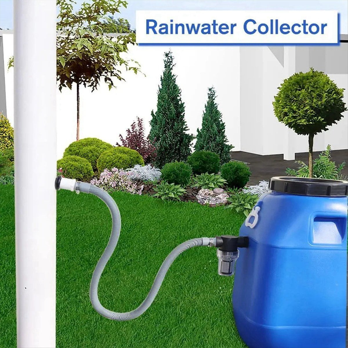Rain Catcher Rain Diverter Rainwater Collection System 1 Set 110mm Flex Hose Sealing Rubber Ring