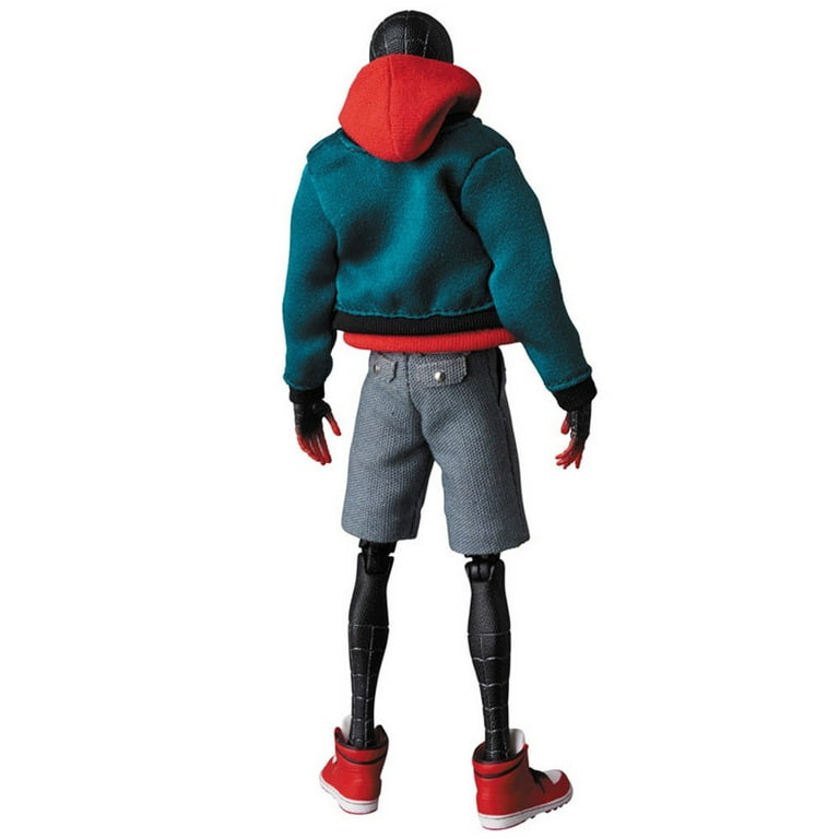 TIM Spider M Miles Morales Real Clothes Full Body Movable Action Figure Model Replaceable Clothes Heads Hands Gift Box Walmart