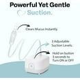 thumbnail image 3 of Happy Breathing Suction Baby Nasal Aspirator Rechargeable 3 Levels of Gentle Suction Corded Electric Childrens Nasal Aspirator for Congestion and Stuffy Nose, White, 3 of 10