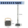 thumbnail image 3 of Mop And Bucket Set With Self Separating Dirt And Clean Water System Square Mop Bucket Self Twisting 360° Rotating Cleaning Floor Mop Head Suitable For Hardwood Tile Fl, 3 of 9