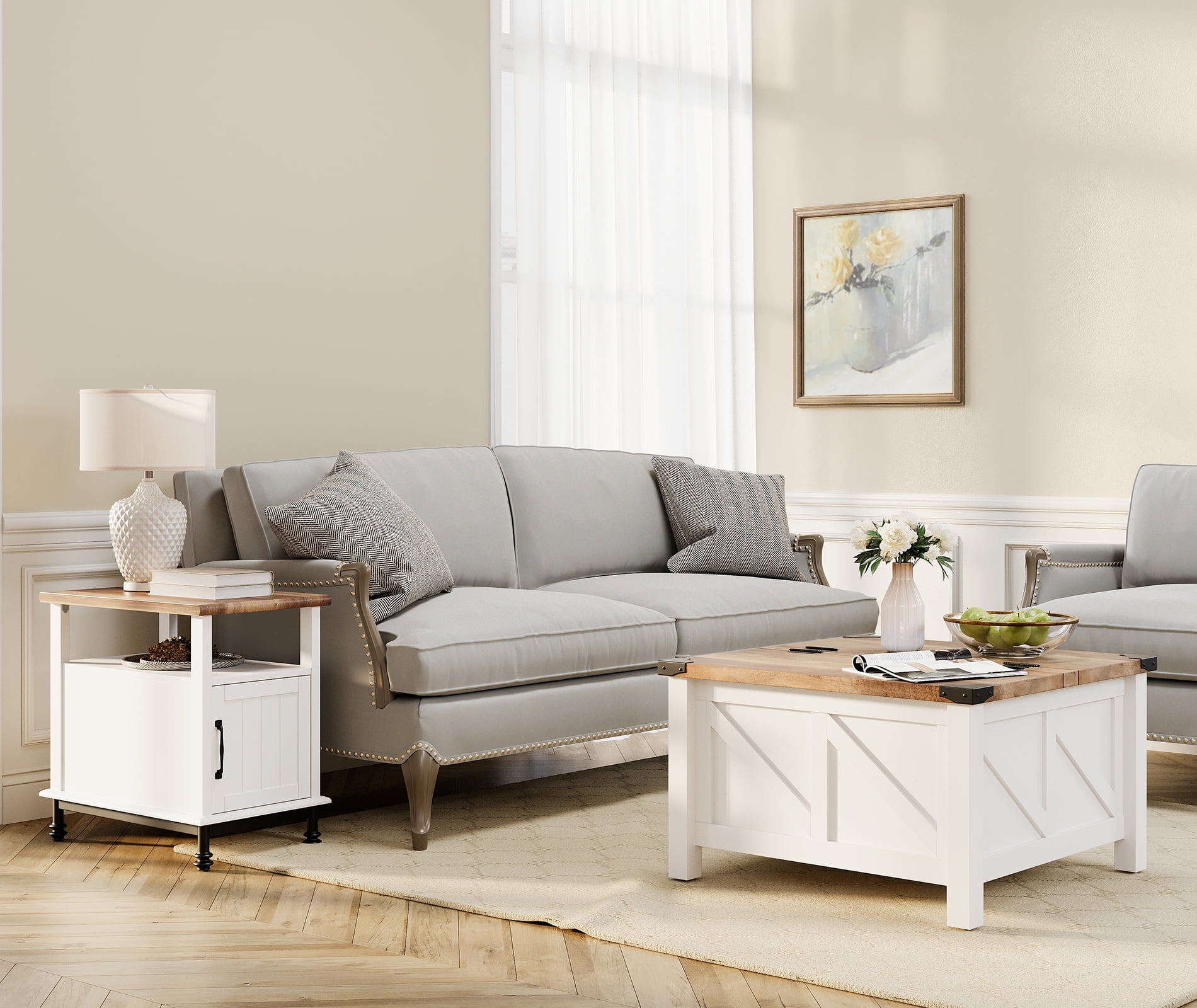 Square Coffee Table with Lift Top and Storage for Living Room 30 x 30