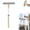 Khaki, variant on Extendable Window Squeegee,21.25" All-in-One Glass Cleaner Tool with Mesh Scrubber,1PC,White