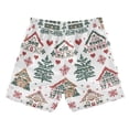 thumbnail image 7 of FORMRS Boys Swim Trunks Quick Dry Mesh Liner Boardshorts Sizes XS-XL, Beige Nordic Christmas House, 7 of 7