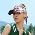 thumbnail image 5 of Daiia Orchids Flowers Pattern Sport Sun Visor Hats Visor Cap Adjustable Empty Top Baseball Cap Cotton Ball Caps for Women and Men, 5 of 7
