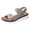 Grey, variant on Rokment Orthopedic Walking Sandals for Women with Arch Support Comfortable Leather Memory Foam Wedge Heels Non Slip Work Summer Shoes Black Size 6