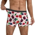 thumbnail image 3 of Men's Boxer Briefs, strawberry Blueberry design Soft Comfy Mens Underwear Boxer Briefs Breathable With Widen Waist, 3 of 7
