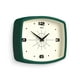 thumbnail image 2 of Reloj de pared JONES CLOCKS® Movie Retro 25,5 x 19,5 cm, color verde oscuro, 2 of 7