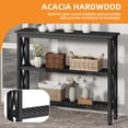 thumbnail image 2 of Craftian 39.4"W Patio Side Table, Weatherproof Wood Console Table for Outdoor, Black, 2 of 8