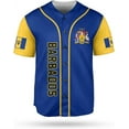 thumbnail image 2 of Personalized Barbados Baseball Jersey Shirt, Bajan Flag Jersey, Barbados Jersey for Men and Women Jersey Bajan (S), 2 of 4