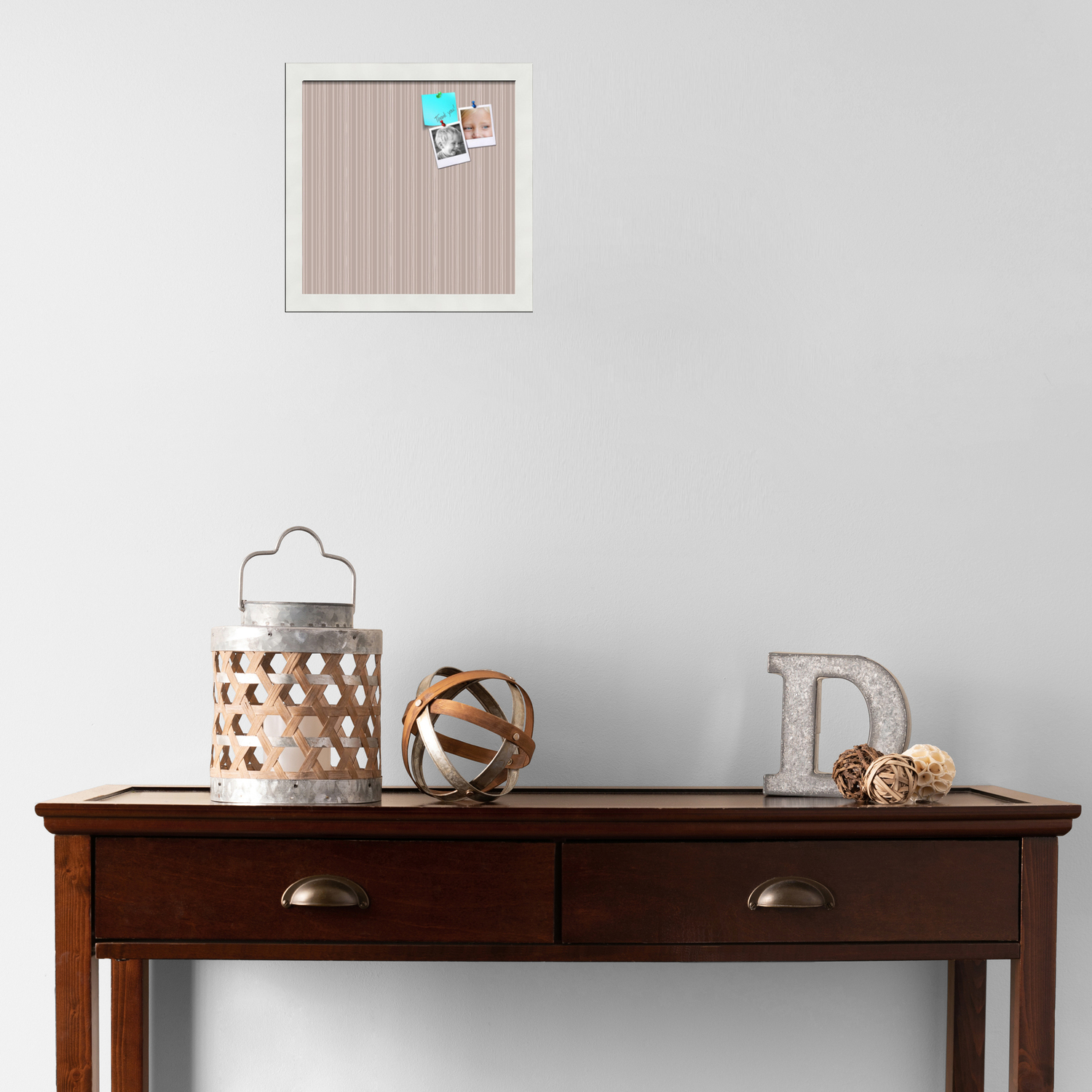 PinPix 12x12 Custom Cork Bulletin Board  Poster Board Has a Fabric Style Canvas Finish, Framed in Other, by ArtToFrames (PinPix-609)