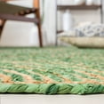 thumbnail image 3 of SAFAVIEH Cape Cod Bora Geometric Area Rug, Green/Natural, 6' x 6' Square, 3 of 8