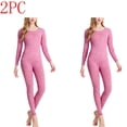 thumbnail image 2 of FAIWAD 2 Piece Sets for Women Long Sleeve Fleece Lined Top and High Waisted Stretch Pants Winter Thermal Set, 2 of 4