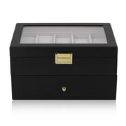 20 Grids Elegant Wood Wrist Watch Display Case Jewelry Accessories Collection Storage Holder Gift Box Organizer