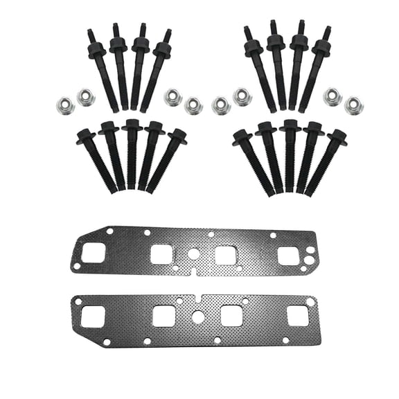 BST BSSP Front Exhaust Manifold Gasket Set Bolt, Studs & Nuts Hardware Kit Set for 2003-2008 Dodge Ram 1500 2500 3500 Truck 5.7L Left, Right Side