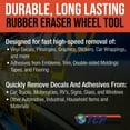 thumbnail image 4 of TCP Global Rubber Eraser Wheel, 3.5” Knobby Slotted Edge Pad with Drill Adapter - Adhesive Remover Tool, Removes Decals, Pinstripes, Stripes, Vinyl, Stickers, Graphics Removal, 4 of 5
