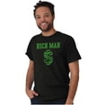 thumbnail image 3 of Cool Rich Man Dollar Sign Money Men's Graphic T Shirt Tees Brisco Brands L, 3 of 5