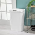 thumbnail image 5 of Sterilite 13 Gallon TouchTop Wastebasket w/Titanium Latch, White (8 Pack), 5 of 10